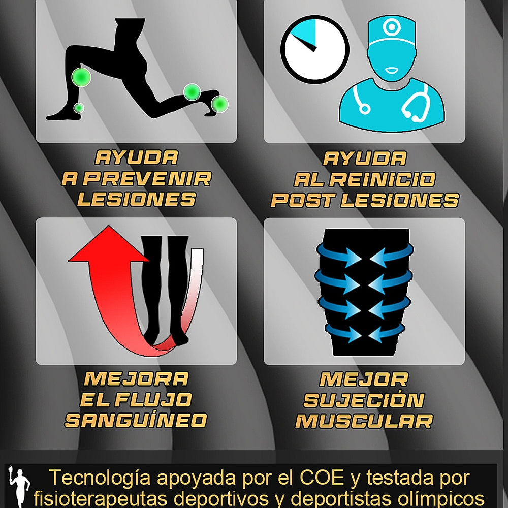 PRENEL - Medias Potenciadoras del Rendimiento con Energía Elástica - NEGRA LOGO FERRY'S