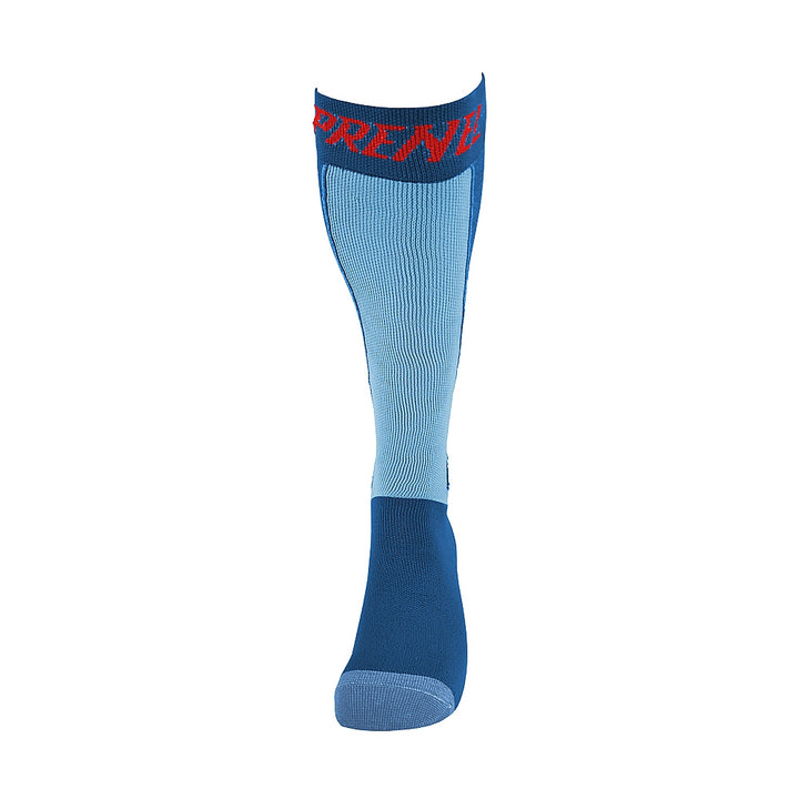 PRENEL - Medias Potenciadoras del Rendimiento con Energía Elástica - AZUL ÍNDIGO LOGO PRENEL