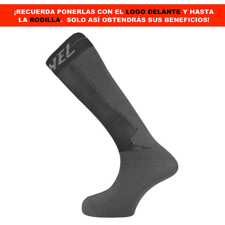 PRENEL - Medias Potenciadoras del Rendimiento con Energía Elástica - GRIS LOGO PRENEL 142-Gris