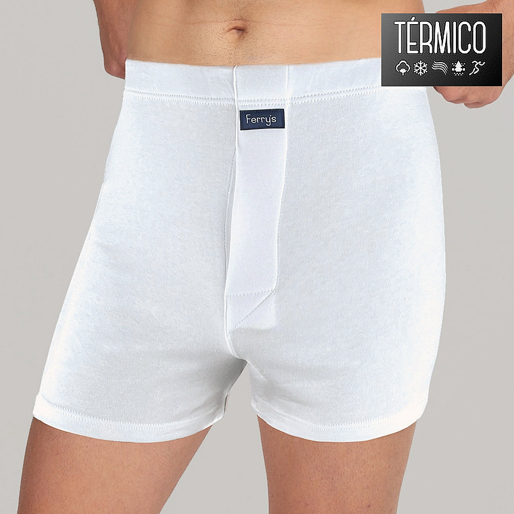 9477 BÓXER ABIERTO TÉRMICO ALGODÓN 000-Blanco