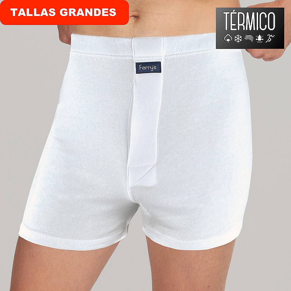 9477b BÓXER ABIERTO TÉRMICO ALGODÓN 000-Blanco 2XL-64