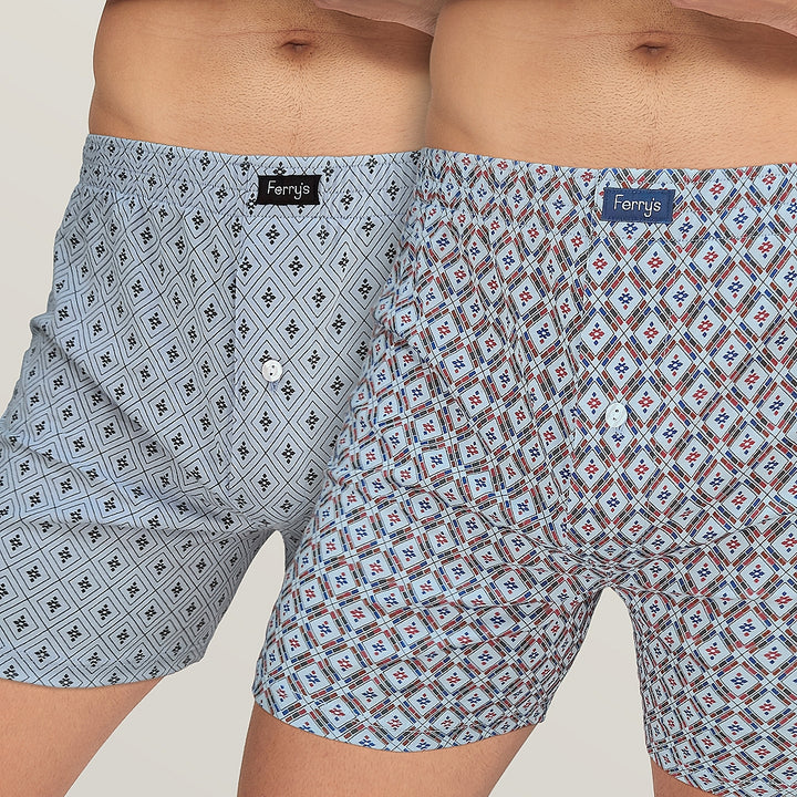 439 PACK 2 BÓXERS ESTAMPADOS ROMBOS 100-Surtido