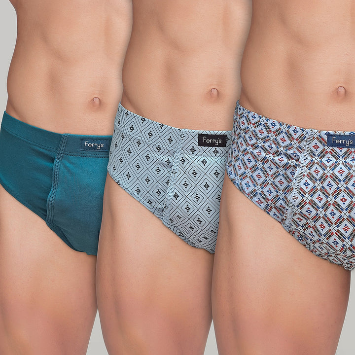 443 PACK 3 SLIPS ABIERTOS ESTAMPADOS ROMBOS 100-Surtido