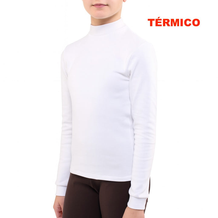 7747 CAMISETA SEMICISNE MANGA LARGA AFELPADA TÉRMICA UNISEX