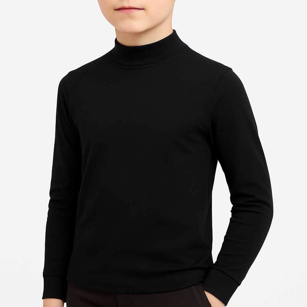 7747 CAMISETA SEMICISNE MANGA LARGA AFELPADA TÉRMICA UNISEX