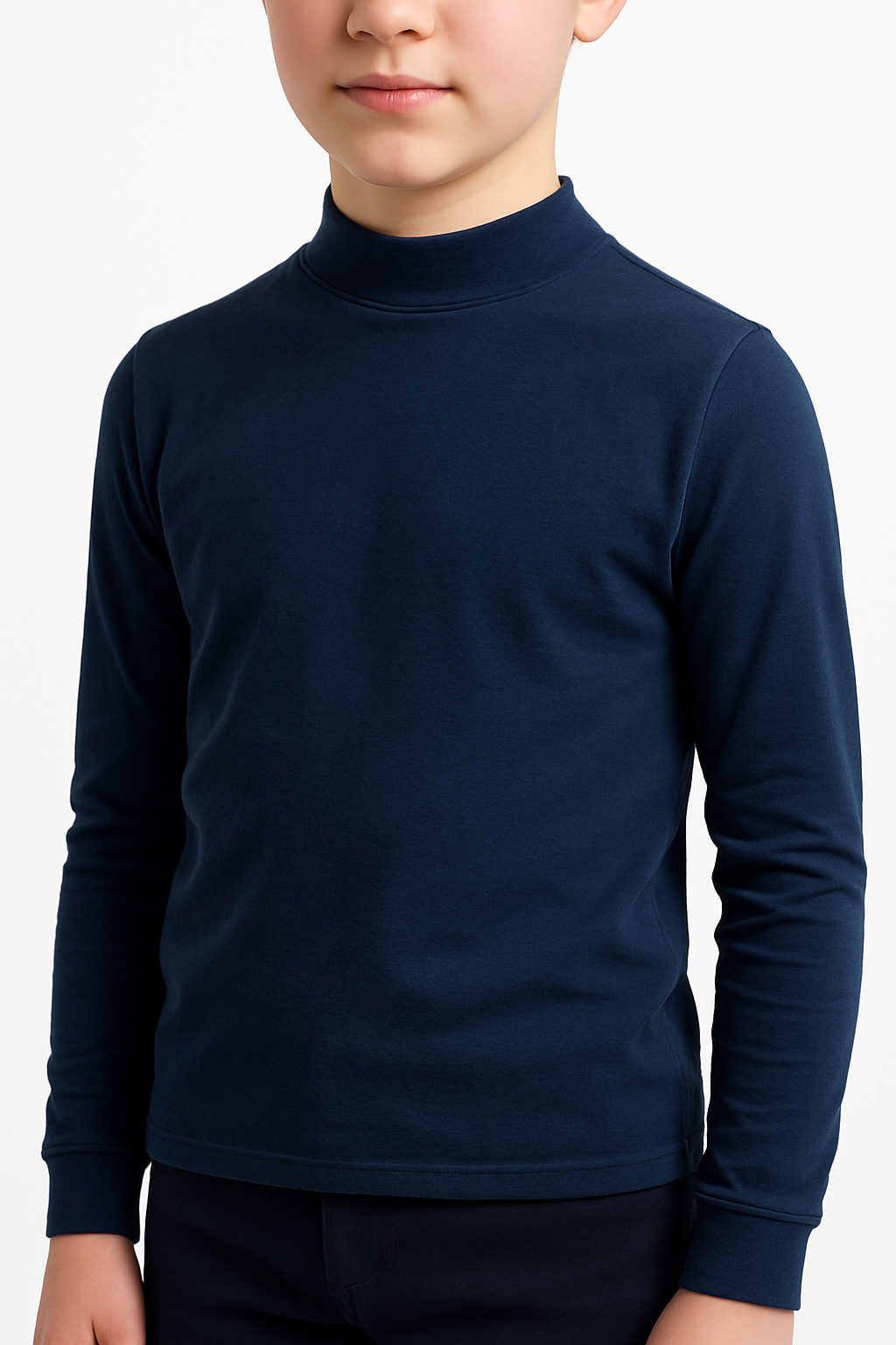 7747 CAMISETA SEMICISNE MANGA LARGA AFELPADA TÉRMICA UNISEX