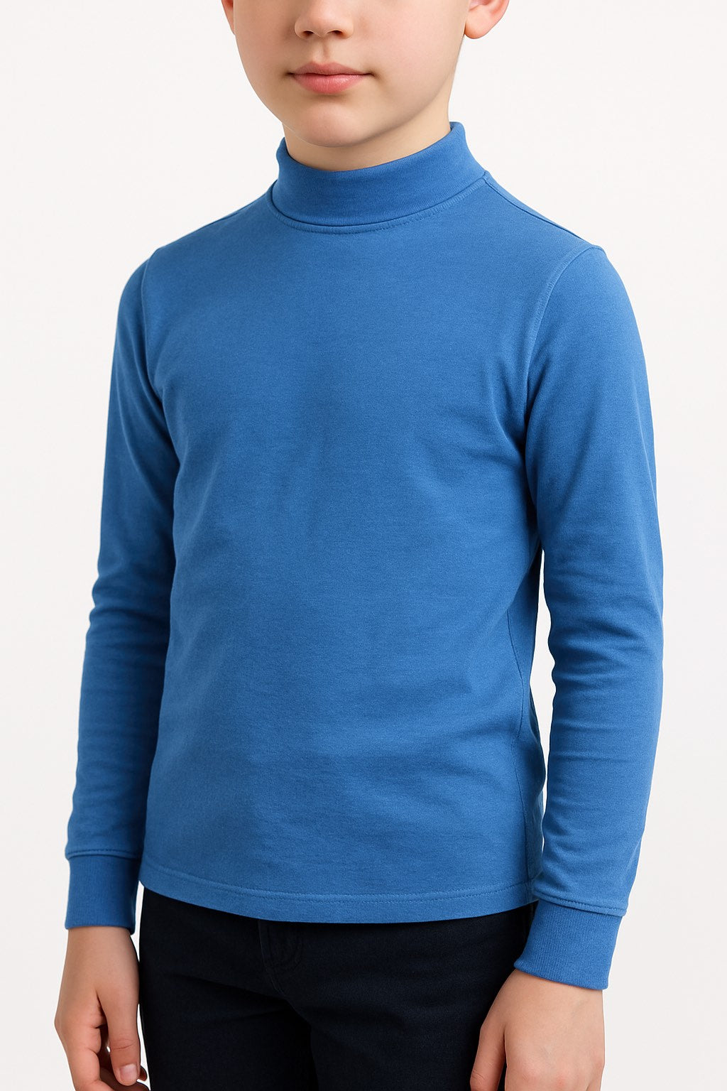 7747 CAMISETA SEMICISNE MANGA LARGA AFELPADA TÉRMICA UNISEX