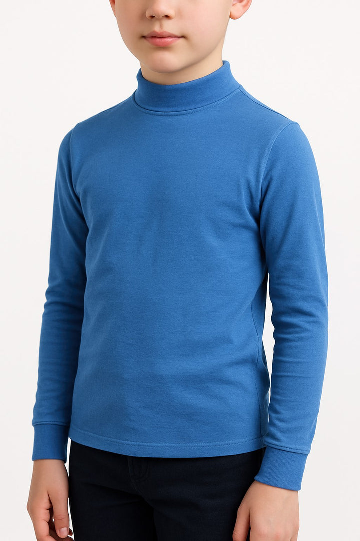 7747 CAMISETA SEMICISNE MANGA LARGA AFELPADA TÉRMICA UNISEX