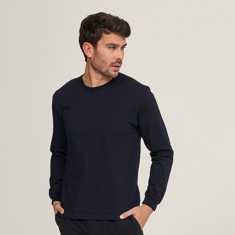7354b CAMISETA MANGA LARGA BÁSICA 036-Marino 2XL-64