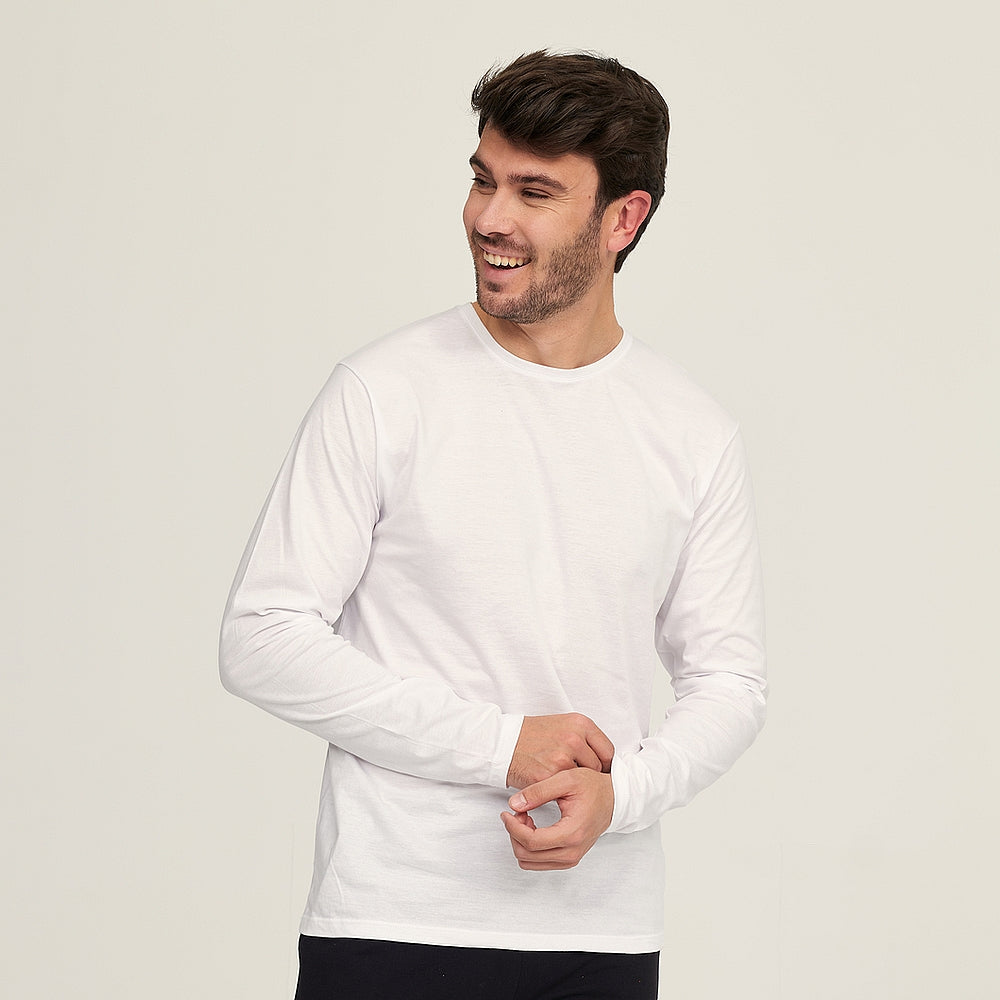 7355 CAMISETA MANGA LARGA FINA 000-Blanco