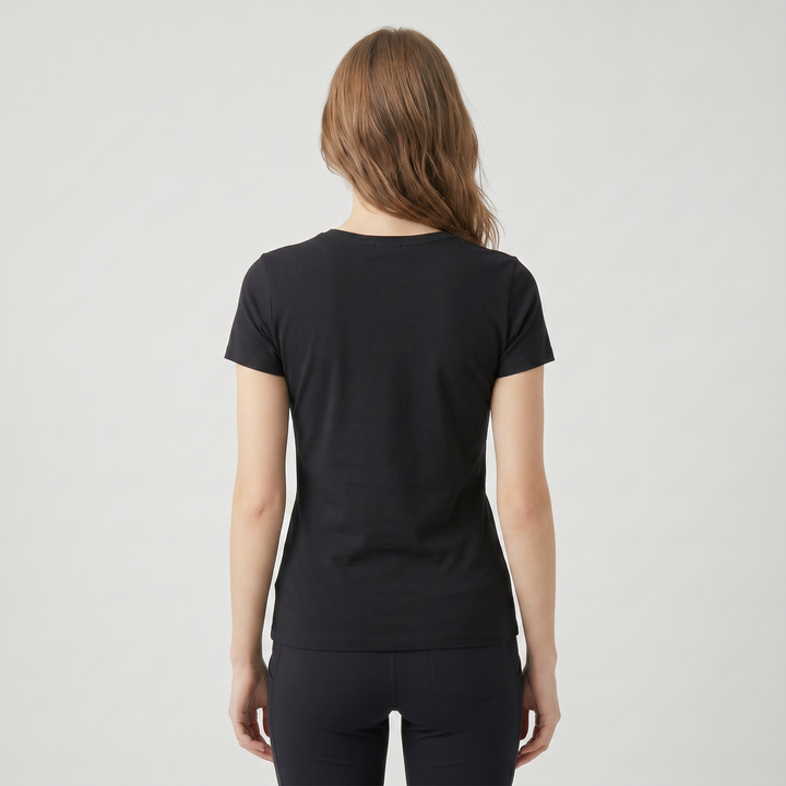 7801b CAMISETA MANGA CORTA CUELLO V - MUJER - Nina Ferry's