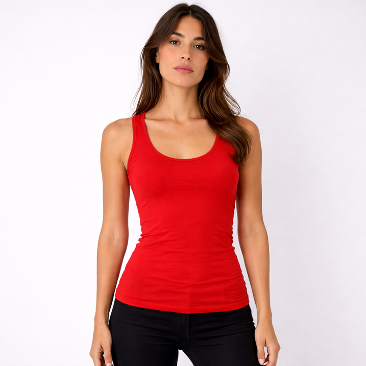 7803 CAMISETA DE TIRANTES NATURAL