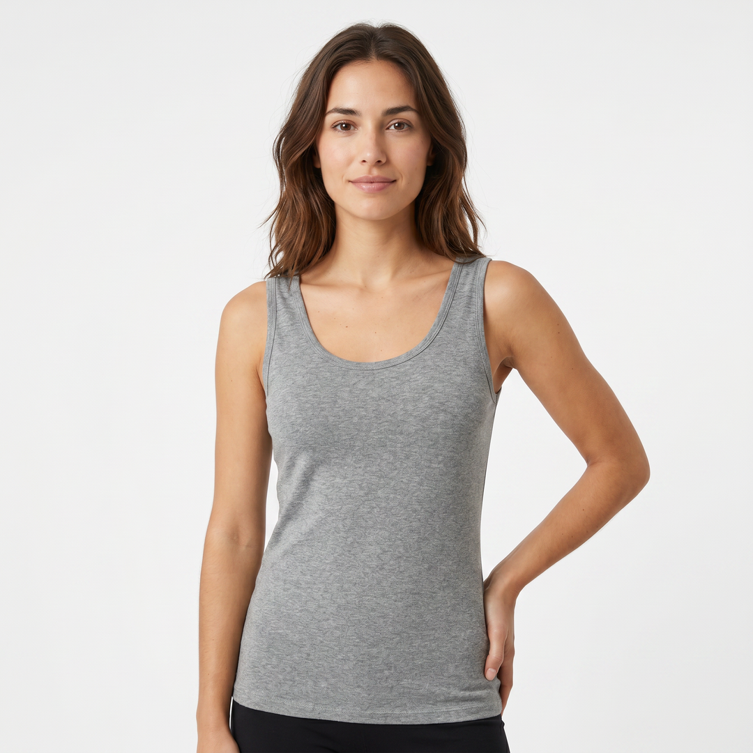 7803b CAMISETA DE TIRANTES NATURAL - MUJER - Nina Ferry's