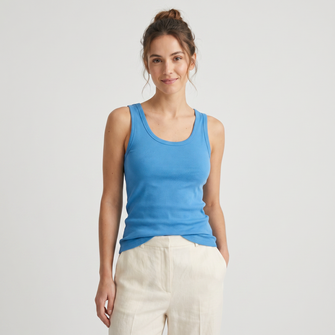7803b CAMISETA DE TIRANTES NATURAL - MUJER - Nina Ferry's