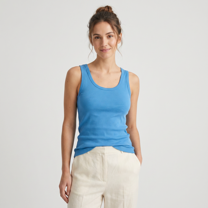 7803b CAMISETA DE TIRANTES NATURAL - MUJER - Nina Ferry's