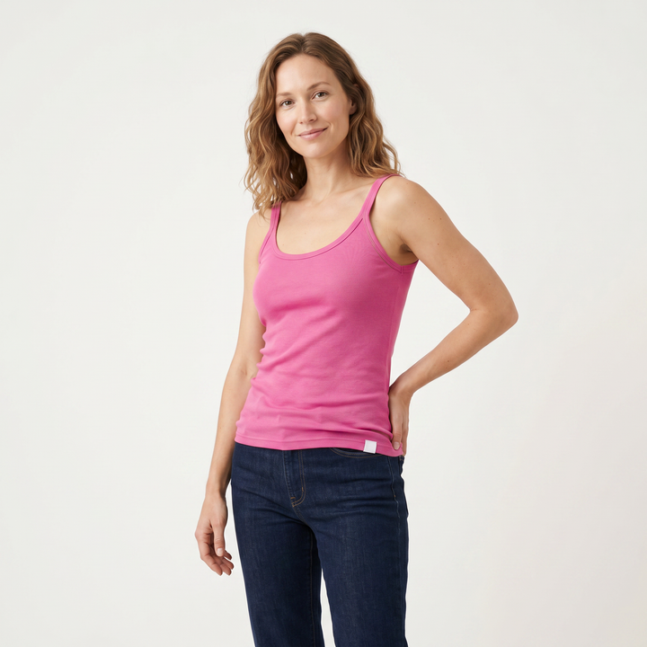 7804 CAMISETA TIRANTES FINOS - MUJER - Nina Ferry's - 744 - Frambuesa - L - 7804052744000