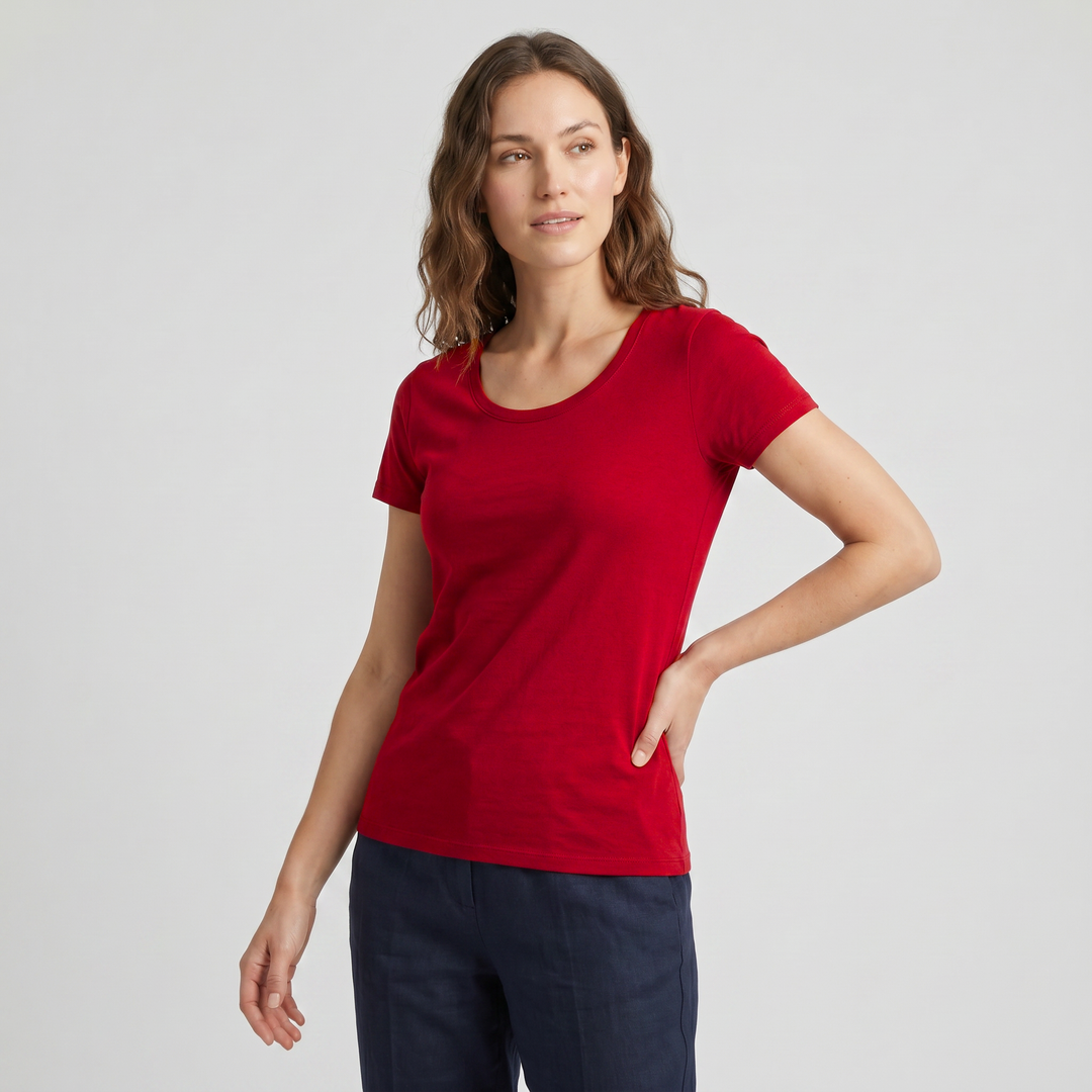 7806 CAMISETA MANGA CORTA TEJIDO FINO - MUJER - Nina Ferry's
