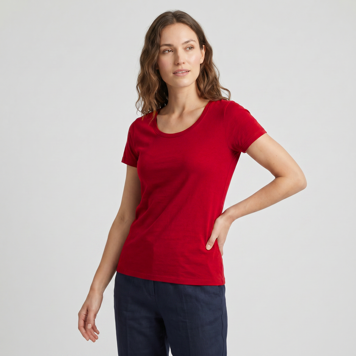 7806 CAMISETA MANGA CORTA TEJIDO FINO - MUJER - Nina Ferry's
