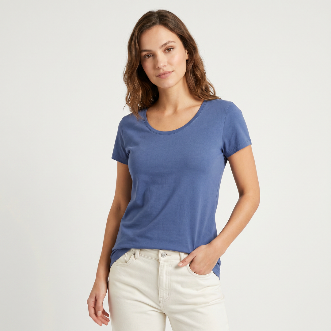 7806b CAMISETA MANGA CORTA TEJIDO FINO - MUJER - Nina Ferry's