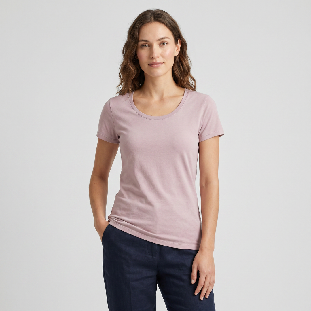 7806 CAMISETA MANGA CORTA TEJIDO FINO - MUJER - Nina Ferry's