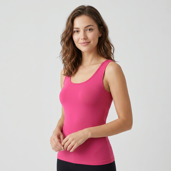 7808b CAMISETA TIRANTES MICROFIBRA - MUJER - Nina Ferry's - 744 - Frambuesa - 2XL - 7808060744000