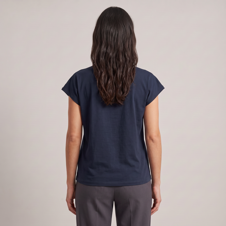 7809 CAMISETA MUJER 100% ALGODÓN MANGA CAÍDA