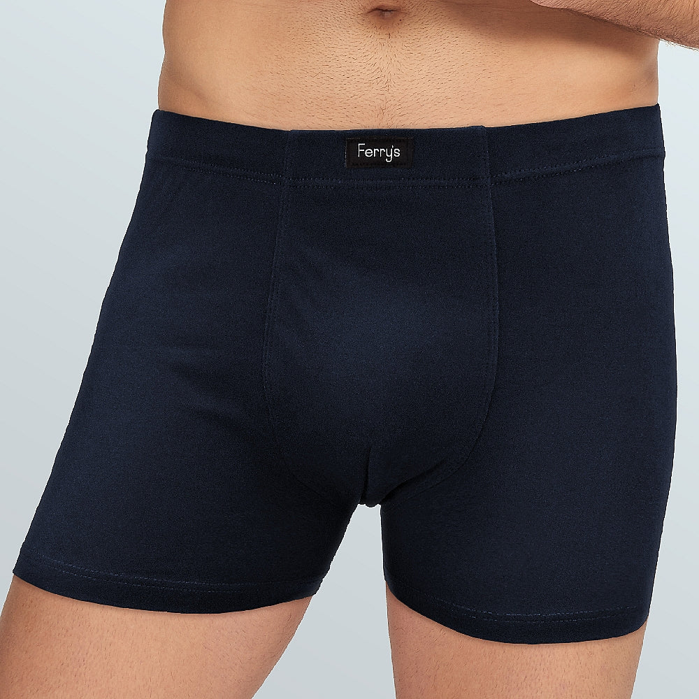 5055B BÓXER CERRADO LISO 100% ALGODÓN ANTIALÉRGICO 036-Marino 2XL-64