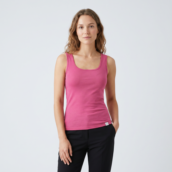7827b CAMISETA TIRANTES ANCHOS ADAPTABLE - MUJER - Nina Ferry's
