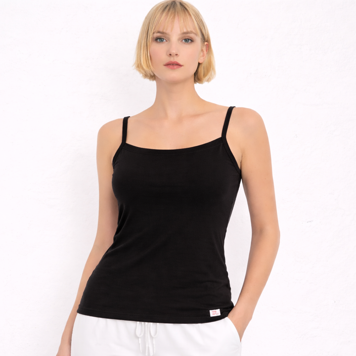 7838b CAMISETA TIRANTES FINOS MICROFIBRA