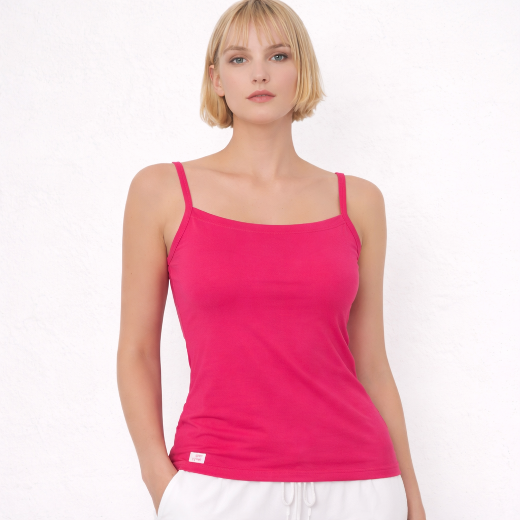 7838b CAMISETA TIRANTES FINOS MICROFIBRA