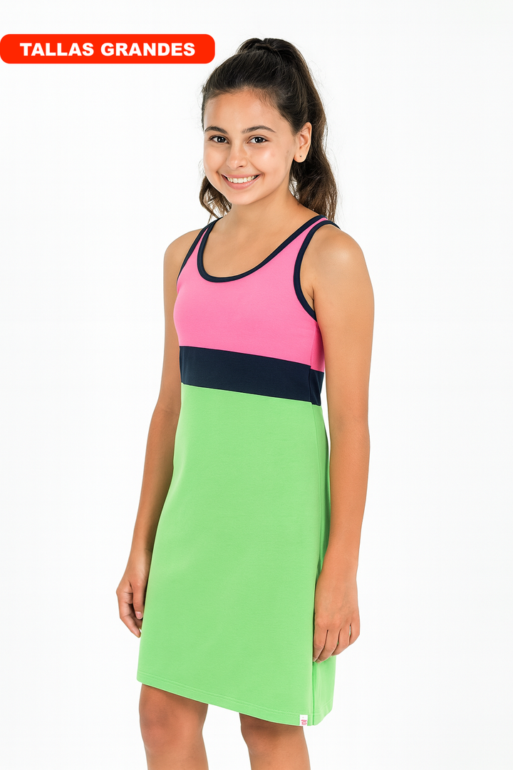 7865b VESTIDO TIRANTES COLORES