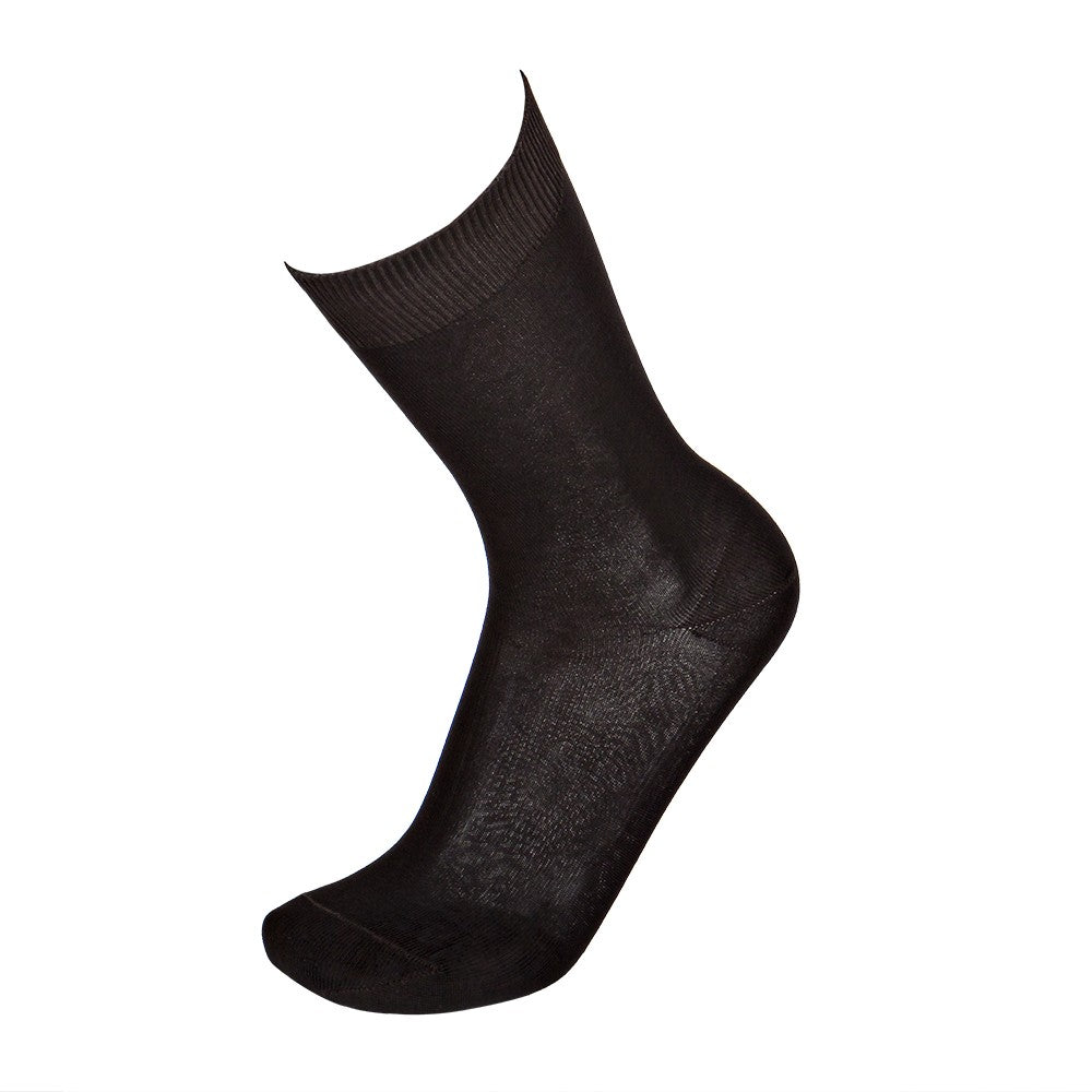 4401 CALCETÍN LISO HILO DE ESCOCIA 058-Marrón