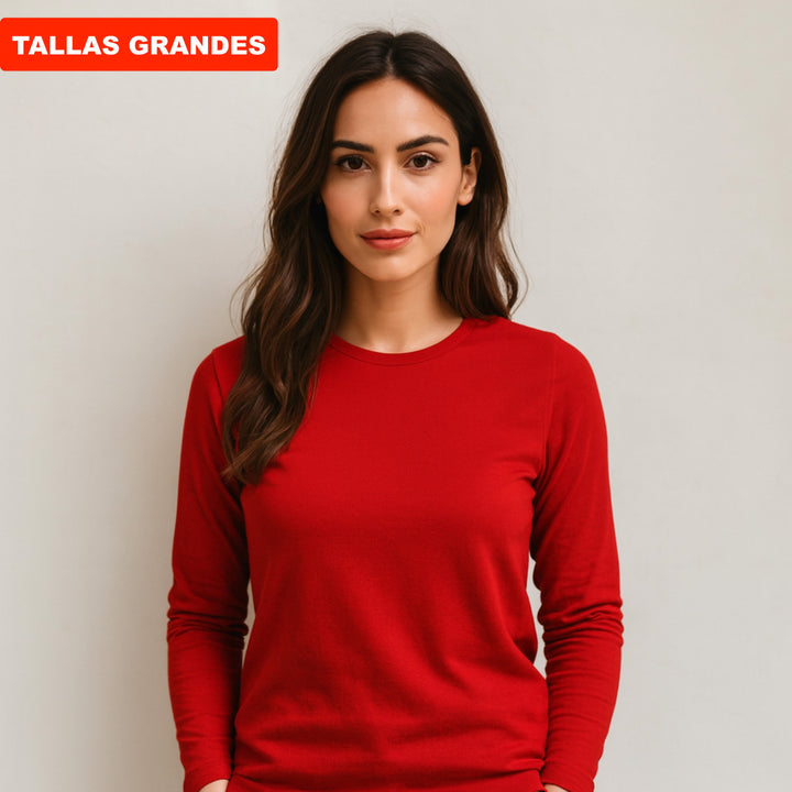 7900b CAMISETA MANGA LARGA 100% ALGODÓN