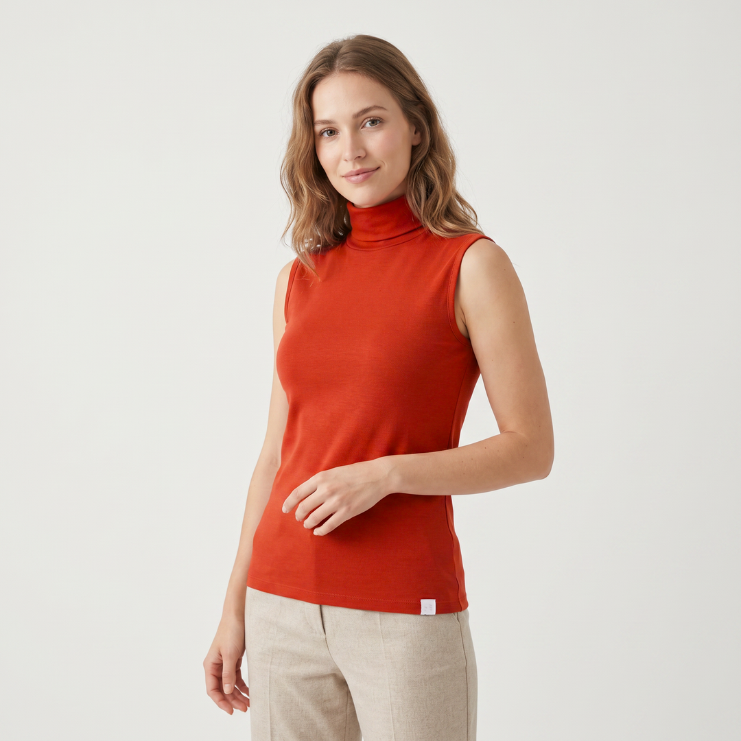 7921 CAMISETA CISNE SIN MANGAS - MUJER - Nina Ferry's - 076 - Rojo - M - 7921048076000