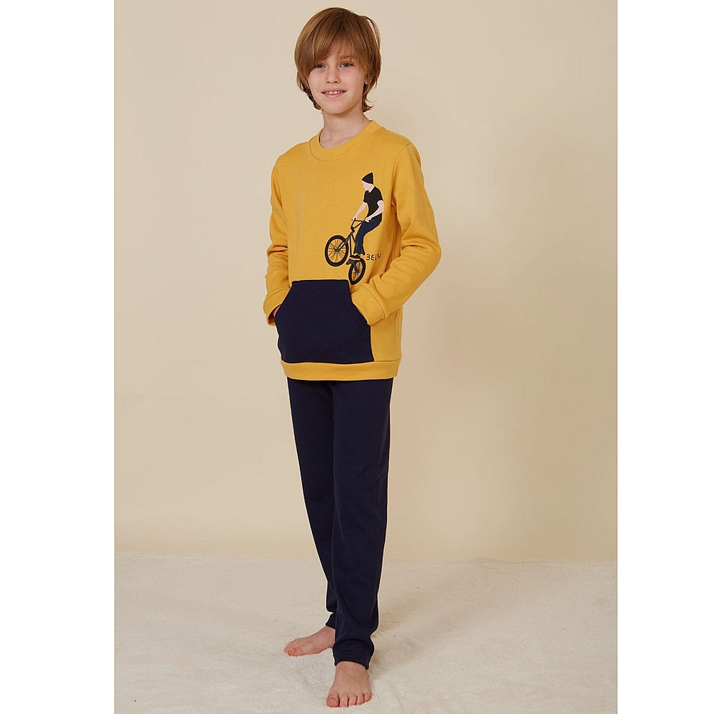 PIJAMA AFELPADO BIKE Único