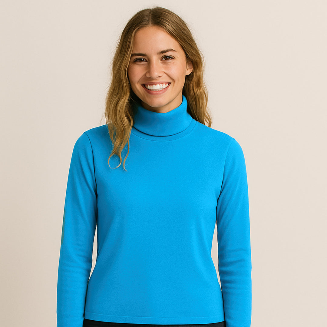 7947b CAMISETA CUELLO ALTO MANGA LARGA 100% ALGODÓN