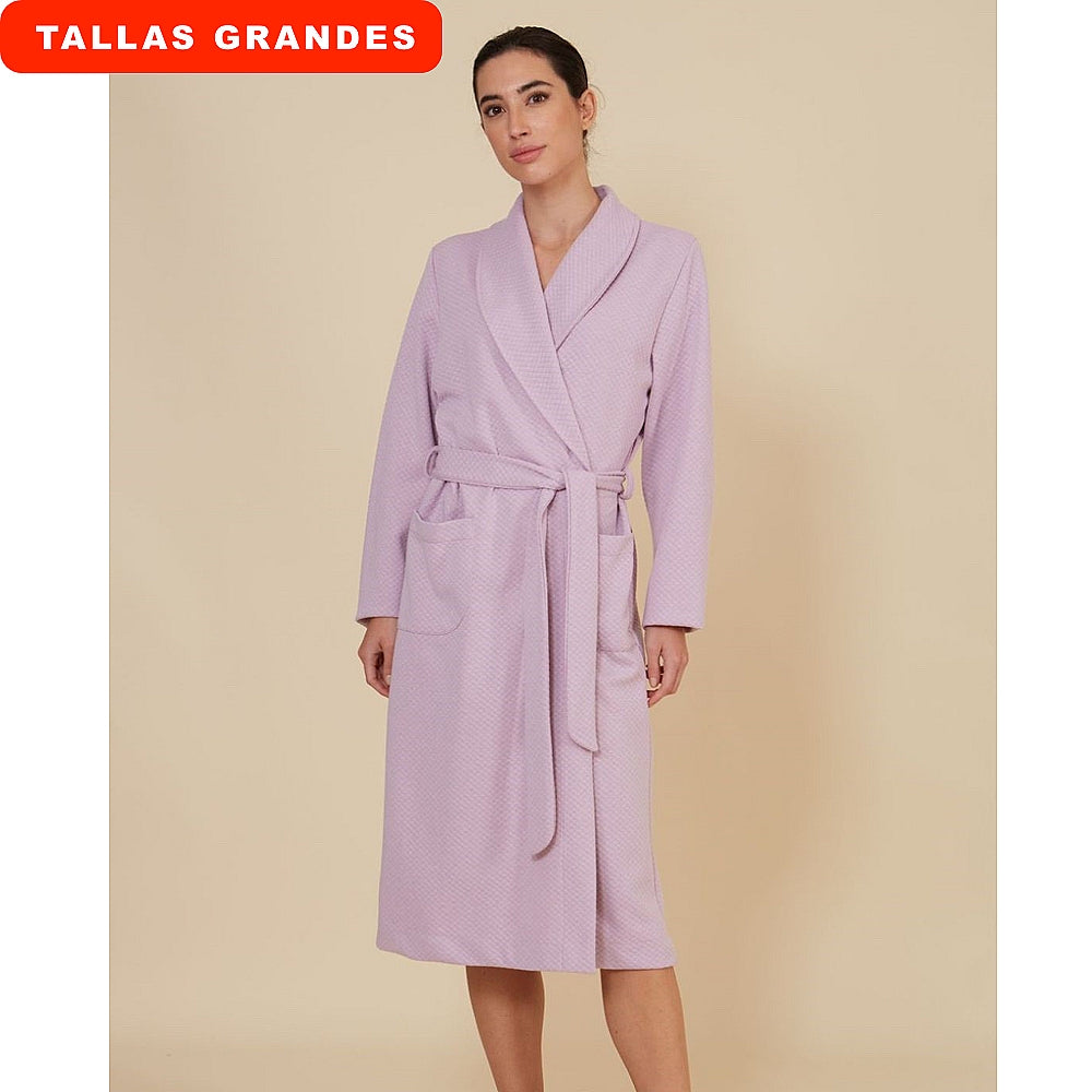 BATA AFELPADA CINTURÓN Y BOLSILLOS Único 2XL