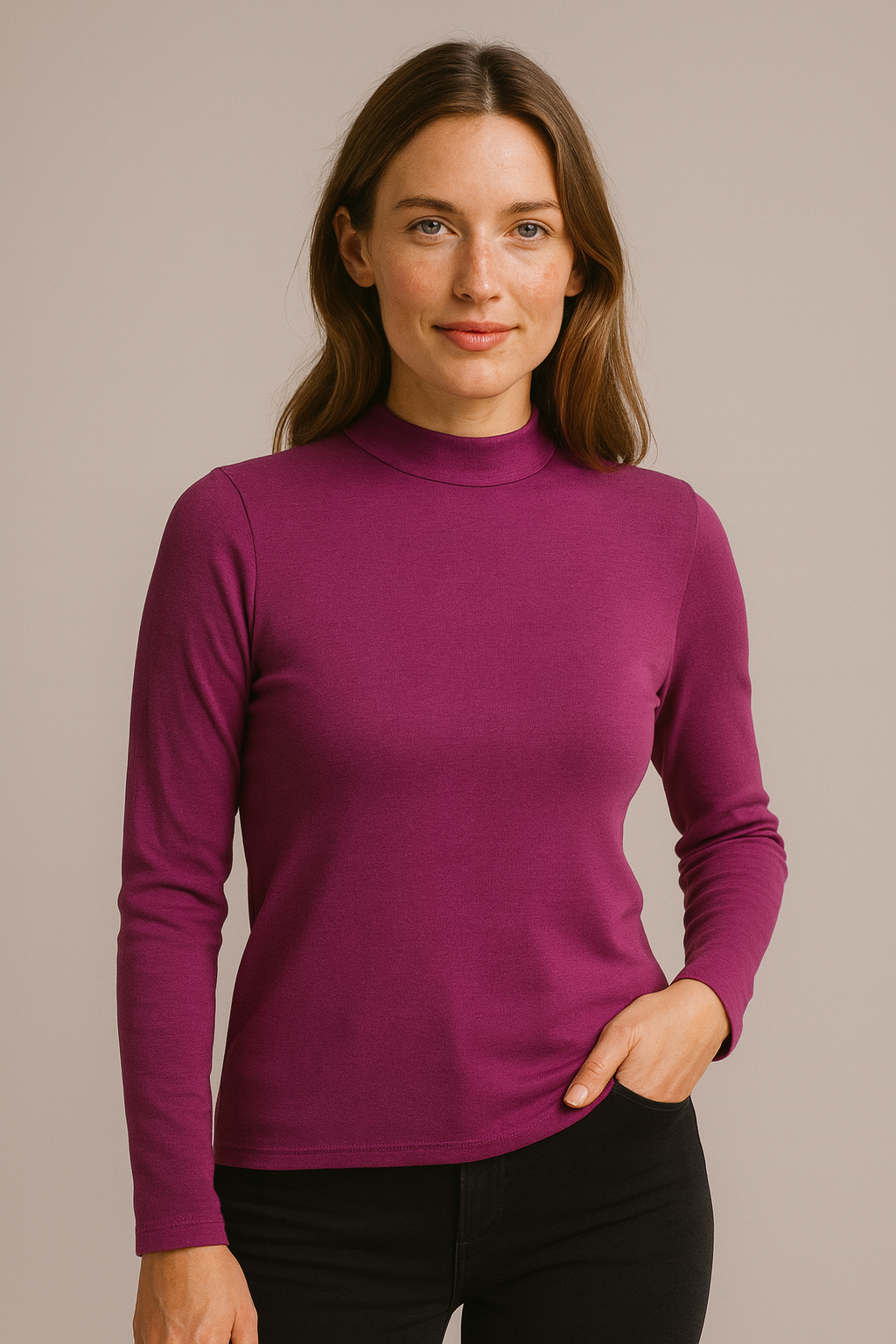 7997b CAMISETA SEMICISNE MANGA LARGA