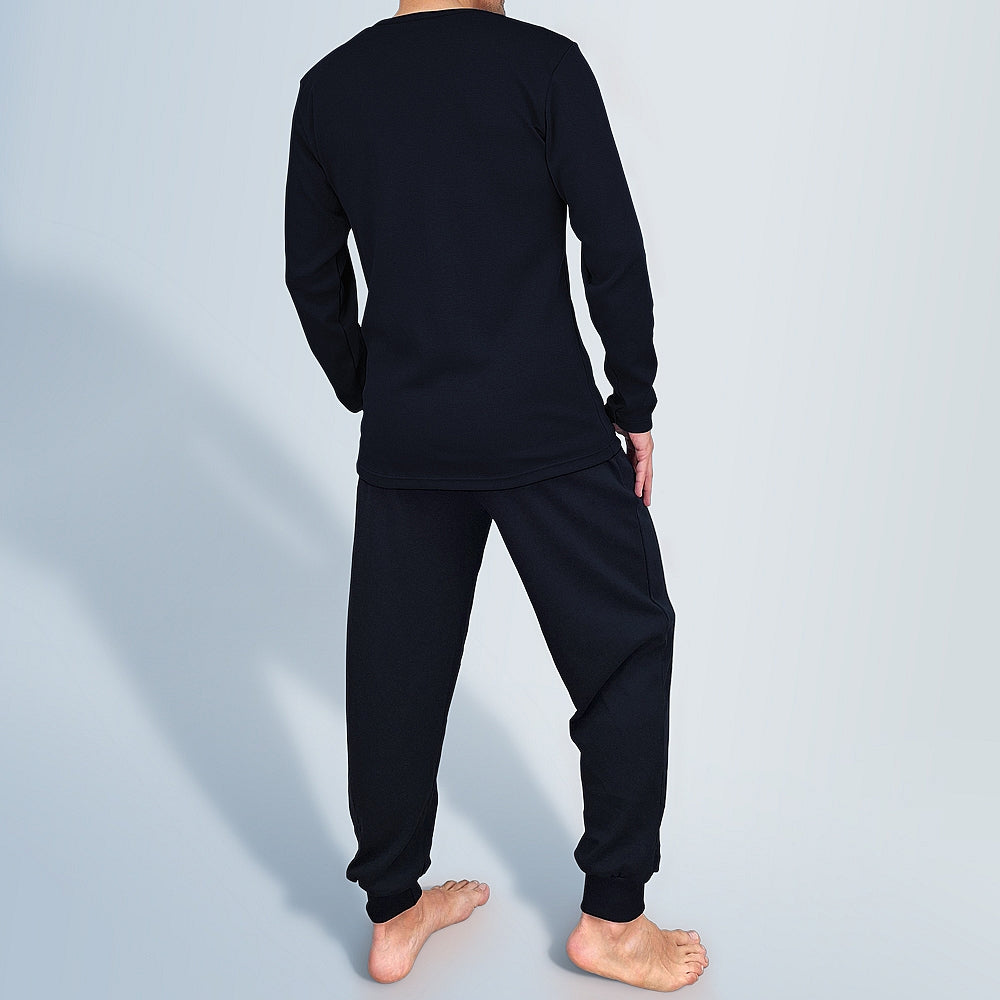 0930b PIJAMA 100% ALGODÓN CON PUÑOS Y BOLSILLOS