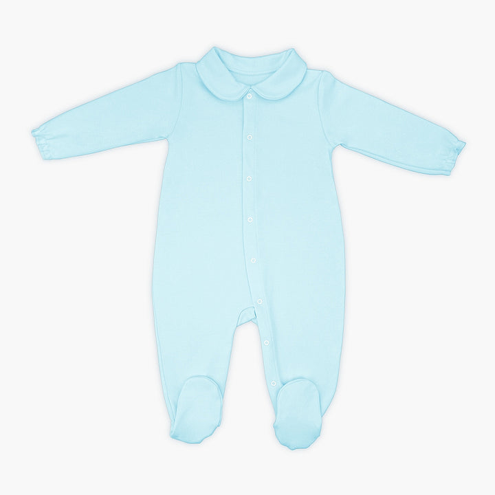 0710 PIJAMA PELELE ALGODÓN BEBÉ AFELFADO TÉRMICO ABIERTO DELANTE 209-Celeste