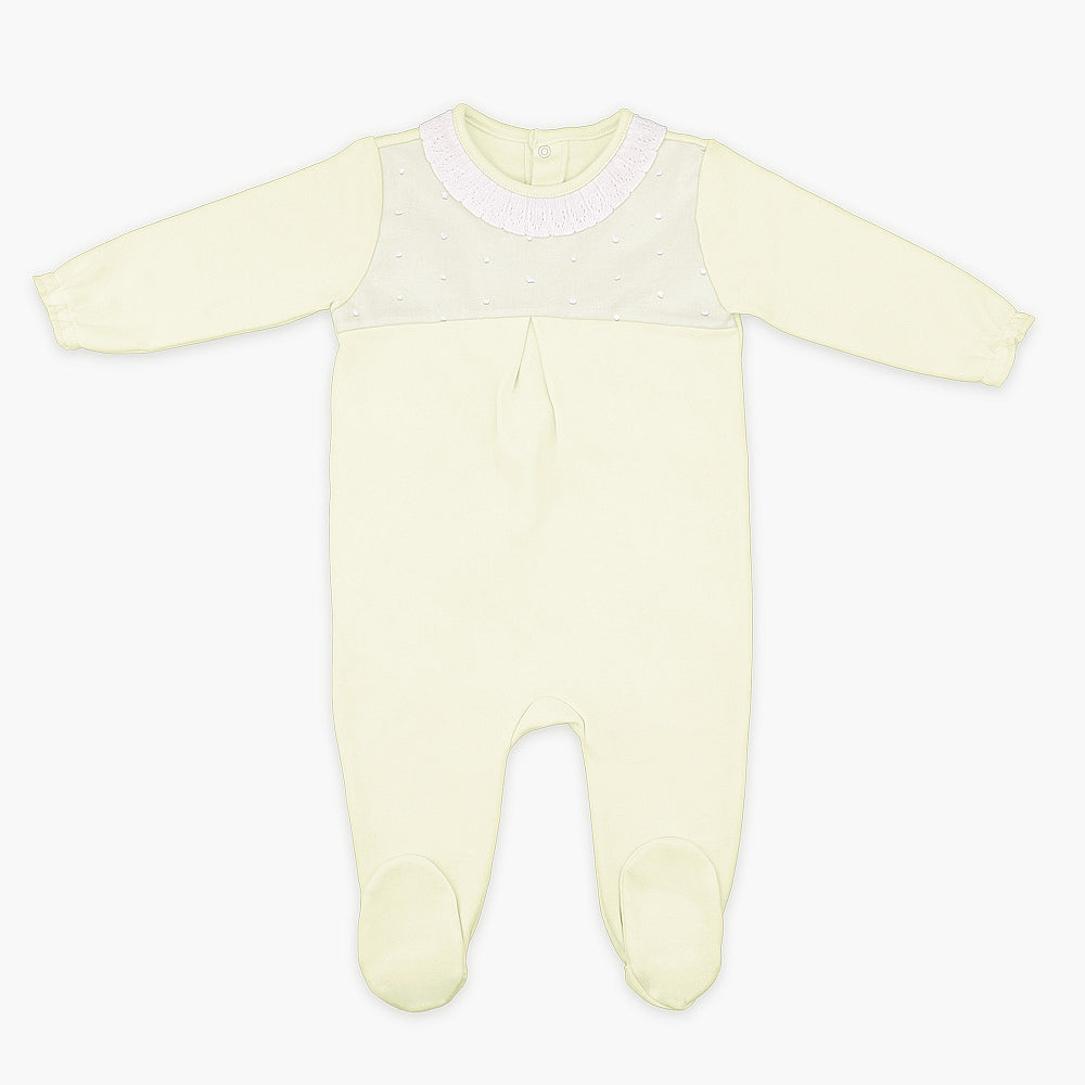 0711 PIJAMA PELELE ALGODÓN BEBÉ AFELFADO TÉRMICO ABIERTO DETRÁS 403-Beige