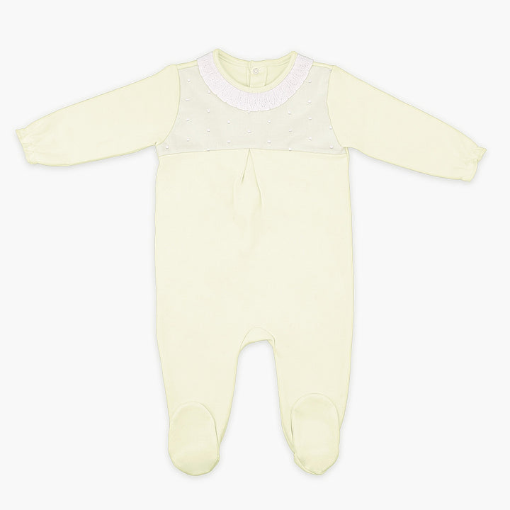 0711 PIJAMA PELELE ALGODÓN BEBÉ AFELFADO TÉRMICO ABIERTO DETRÁS 403-Beige