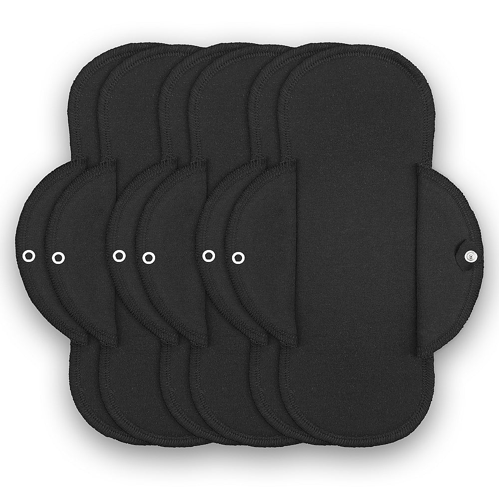 1601N PACK MAXI 6 UNIDADES SALVASLIPS DE ALGODÓN NEGRO 009-Negro Talla única