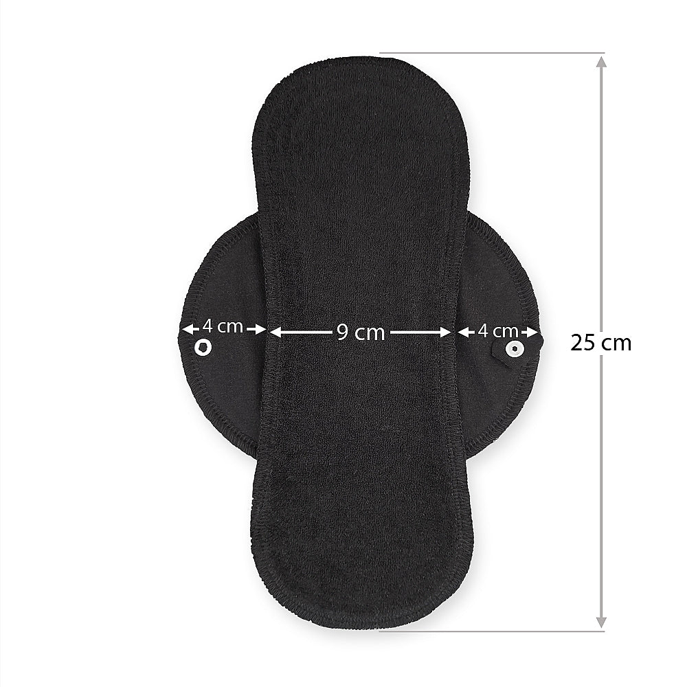 1601N PACK MAXI 6 UNIDADES SALVASLIPS DE ALGODÓN NEGRO