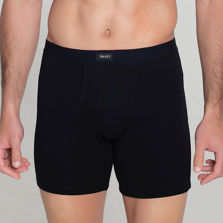 9458b BÓXER ABIERTO TEJIDO INVIERNO 009-Negro 2XL-64