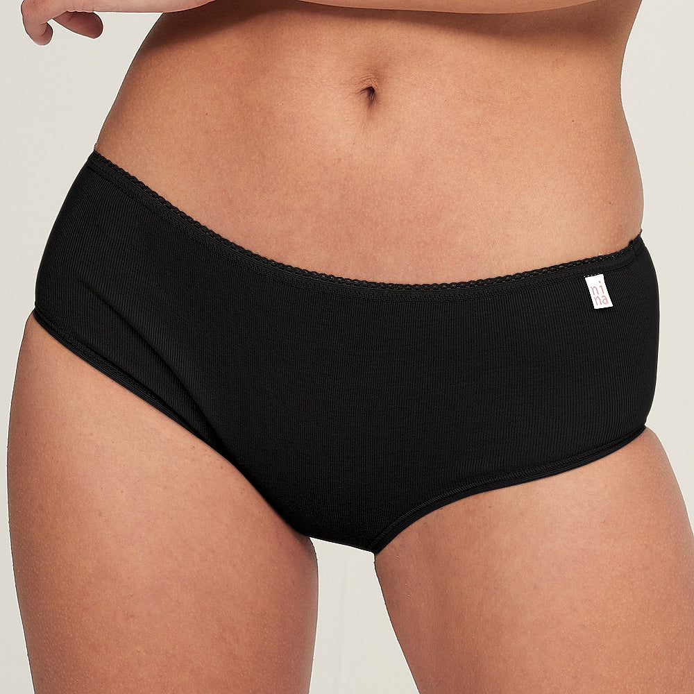 5615 BRAGA 100% ALGODÓN ANTIALÉRGICA SIN COSTURAS 009-Negro