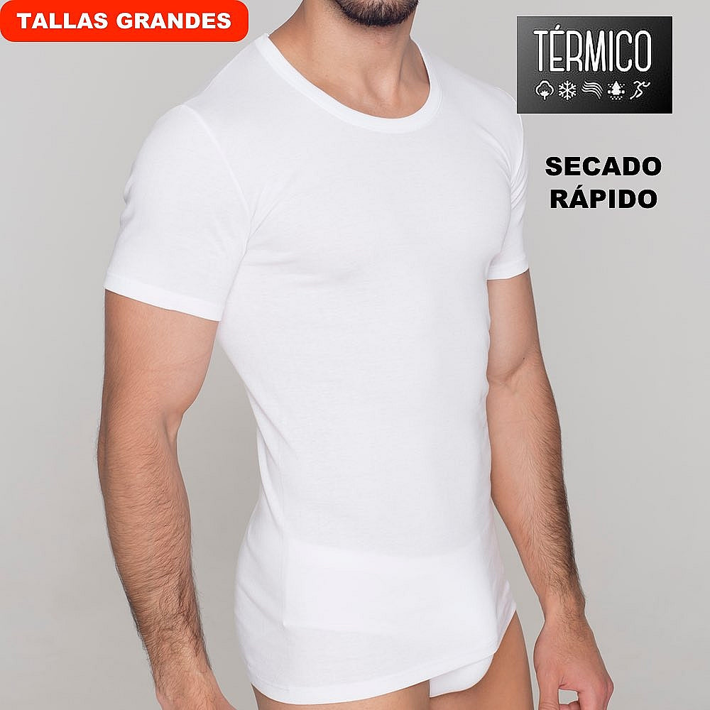 9261b CAMISETA MANGA CORTA AFELPADA TÉRMICA . SECADO RÁPIDO 000-Blanco 2XL-64