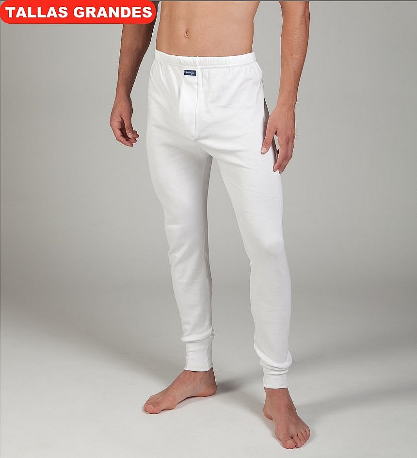 9453b CALZÓN CLÁSICO LARGO. ALGODÓN AFELPADO TÉRMICO 000-Blanco 2XL-64