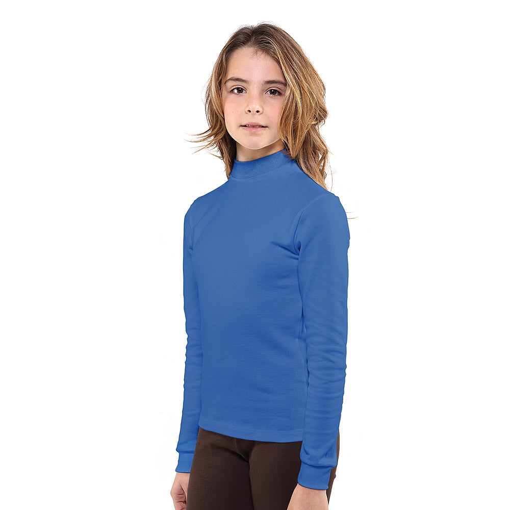 7747 CAMISETA SEMICISNE MANGA LARGA AFELPADA TÉRMICA UNISEX 212-Azulina