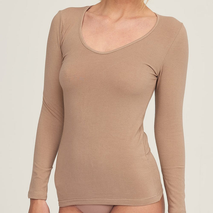 9826 CAMISETA MANGA LARGA TÉRMICA SECADO RÁPIDO 405-Visón